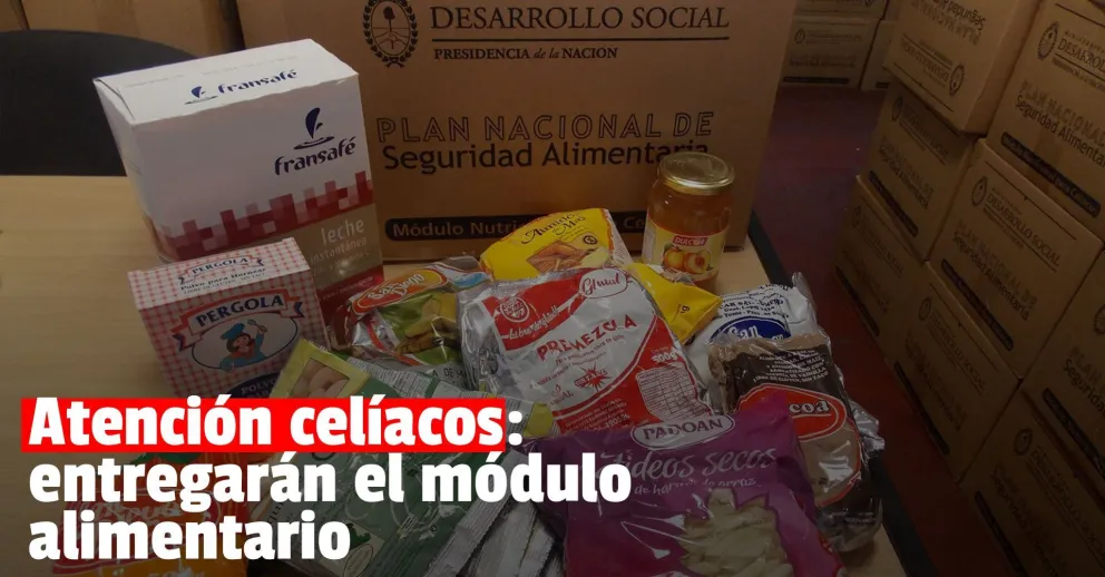 Entregarán nuevamente los módulos alimentarios para celíacos