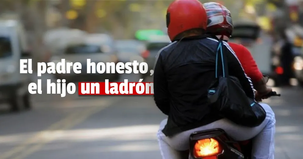 Motochorros robaron una bicicleta y el padre de uno de los delincuentes la devolvió