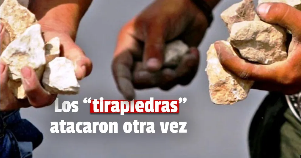 Estaban cortando calles, llegó la Policía y los recibieron a piedrazos