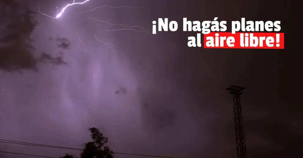 Emitieron una alerta por tormentas en todo el territorio provincial