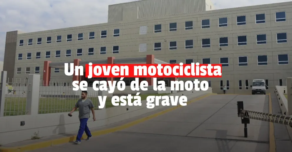 Un joven de 20 años cayó de su moto y está grave