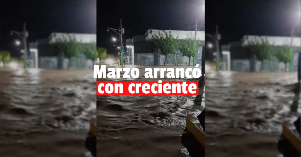 Pocito y Ullum con crecientes, granizo y calles cortadas