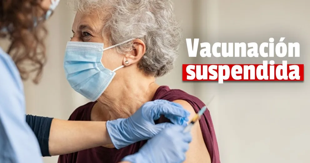 Suspendieron la vacunación de adultos mayores