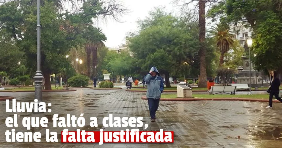 Por las lluvias, las faltas a clases estarán justificadas