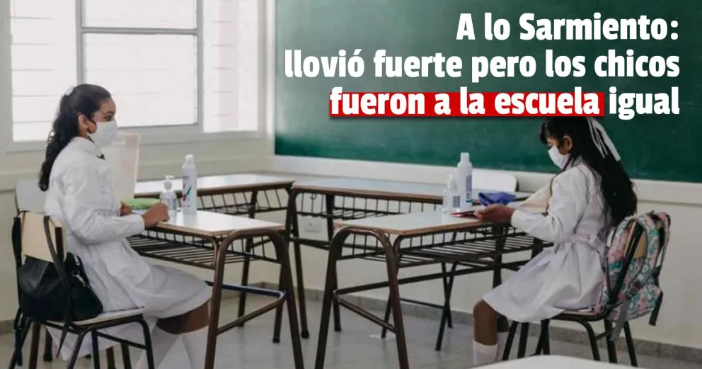 Pese a la lluvia, hubo un alto presentismo en el primer día de clases