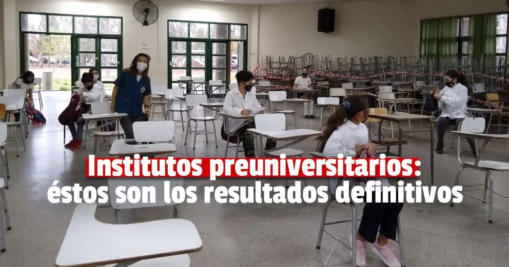 Publicaron los resultados definitivos de los exámenes de ingreso a los preuniversitarios