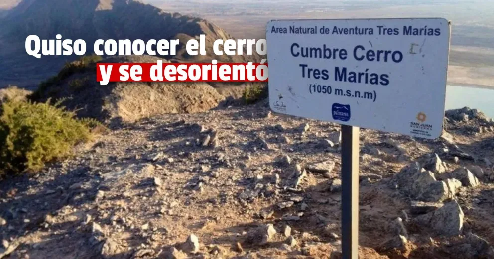 Un joven se perdió en el Cerro Tres Marías y el grupo GERAS lo rescató