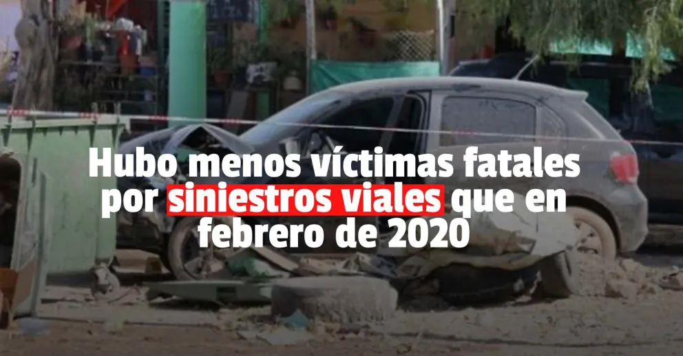 Los siniestros viales fatales se redujeron en un 42% en febrero