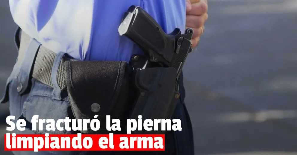 Un policía sufrió la fractura de su pierna tras dispararse accidentalmente