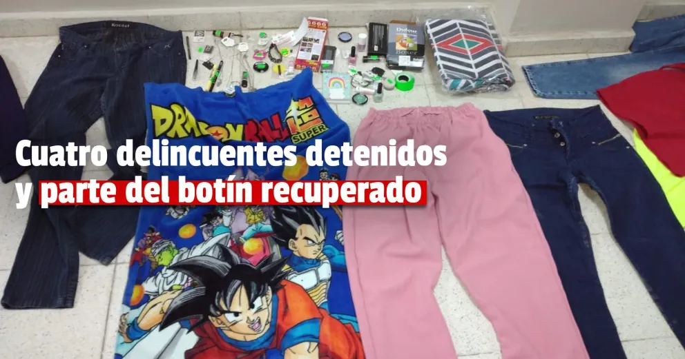 Recuperaron parte del botín robado en una tienda de ropa