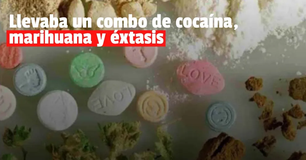 Dijo ser policía pero en realidad transportaba drogas y armas