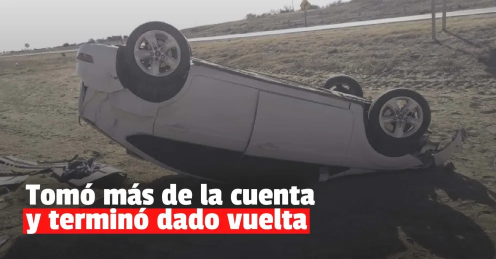 Venía de Jáchal, manejaba borracho y terminó volcando
