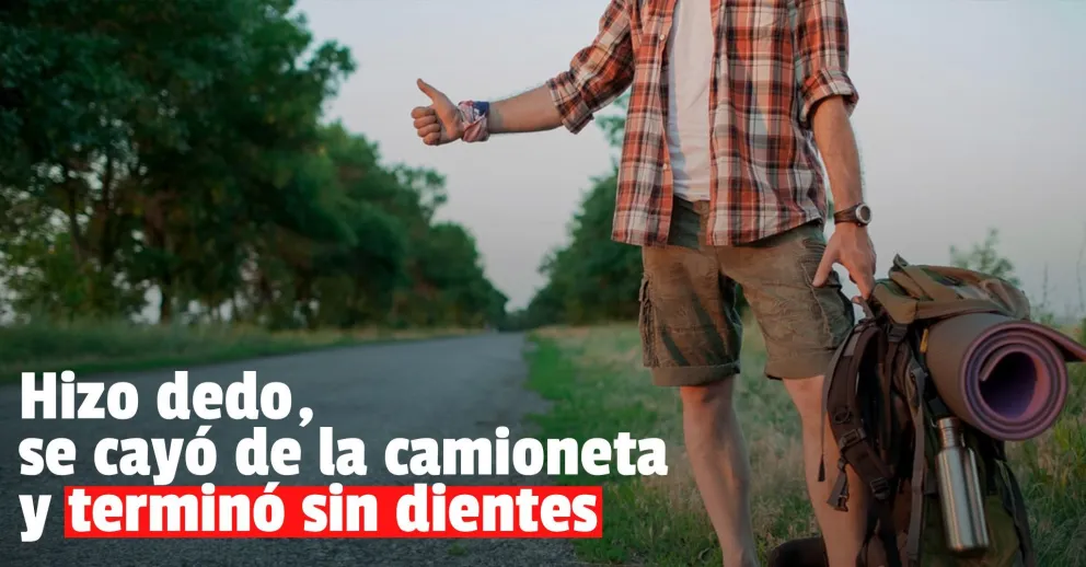 Por hacer una "gauchada", lo llevó en la caja de la camioneta y se cayó