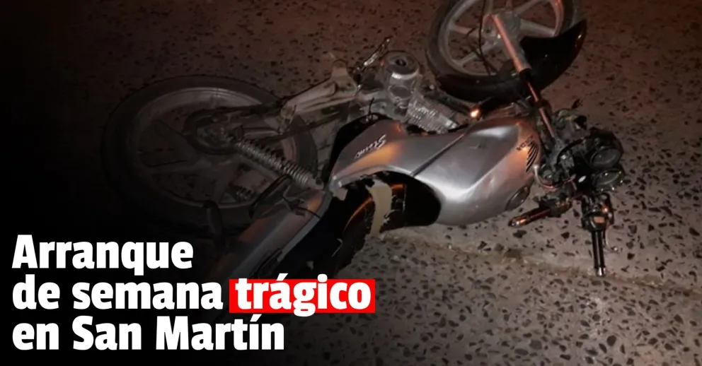 Un siniestro vial se cobró la vida de un motociclista en San Martín