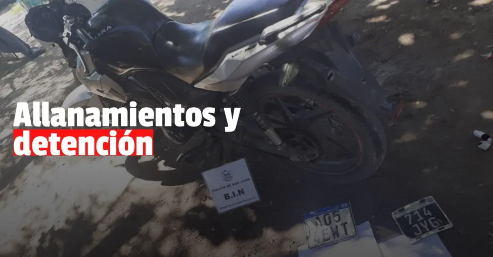En allanamientos recuperaron dos motos robadas, un detenido