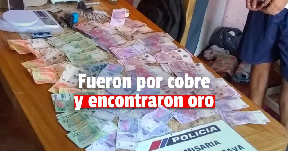 En allanamientos encontraron un auto robado, plata y droga