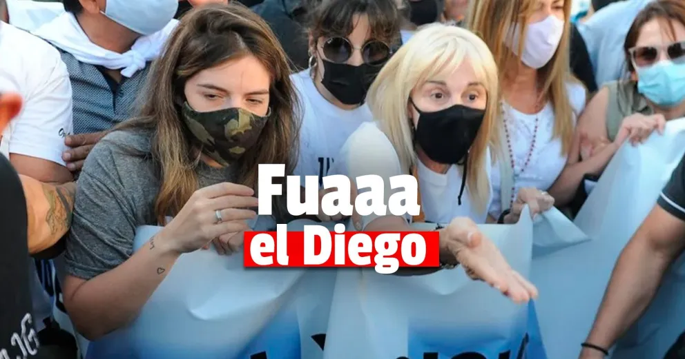 Multitudinaria marcha para pedir justicia por la muerte de Diego Maradona