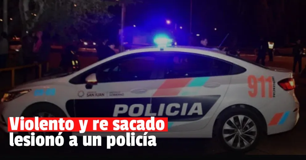 Quedó detenido después de lesionar a un policía