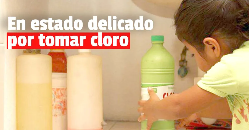 Un niño de 4 años quedó grave tras consumir cloro