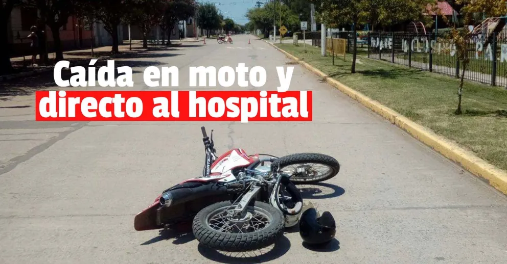 Perdieron el control de su moto y cayeron al asfalto: están internados