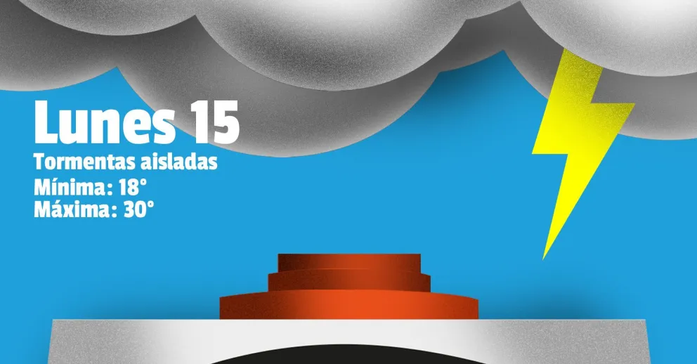 Lluvia y tormenta para comenzar la semana