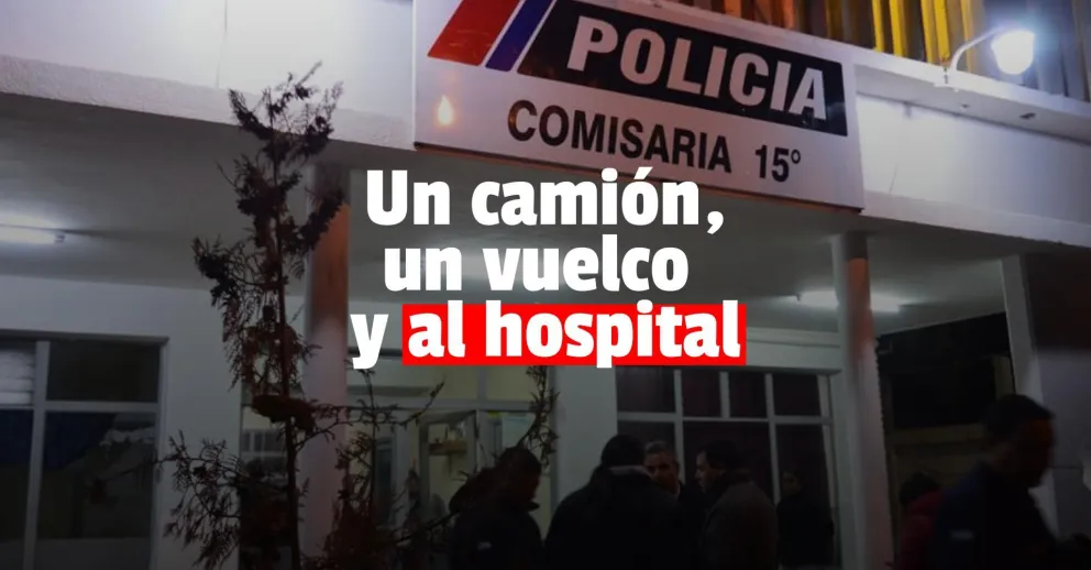 Volcó un camión en Ullum y sus dos ocupantes terminaron con serias heridas