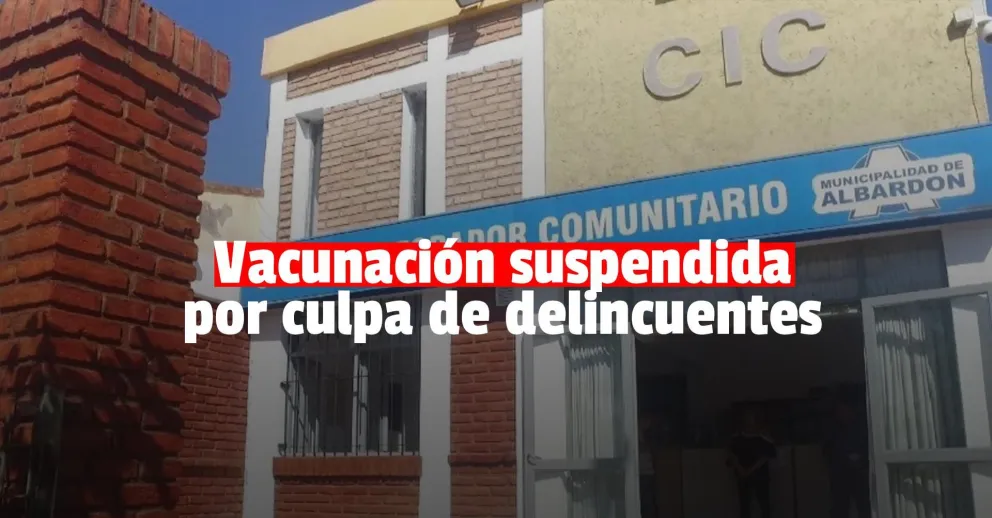 Robaron en el CIC de Albardón y tuvieron que suspender la vacunación
