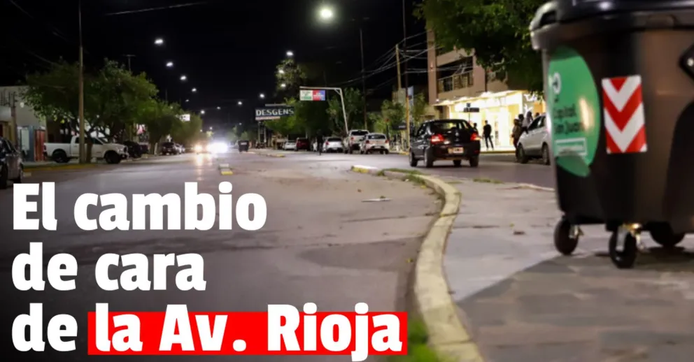 Cambiaron la iluminación de calle Avenida Rioja, en Capital