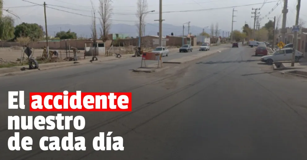 Dos heridos tras un fuerte choque en Pocito