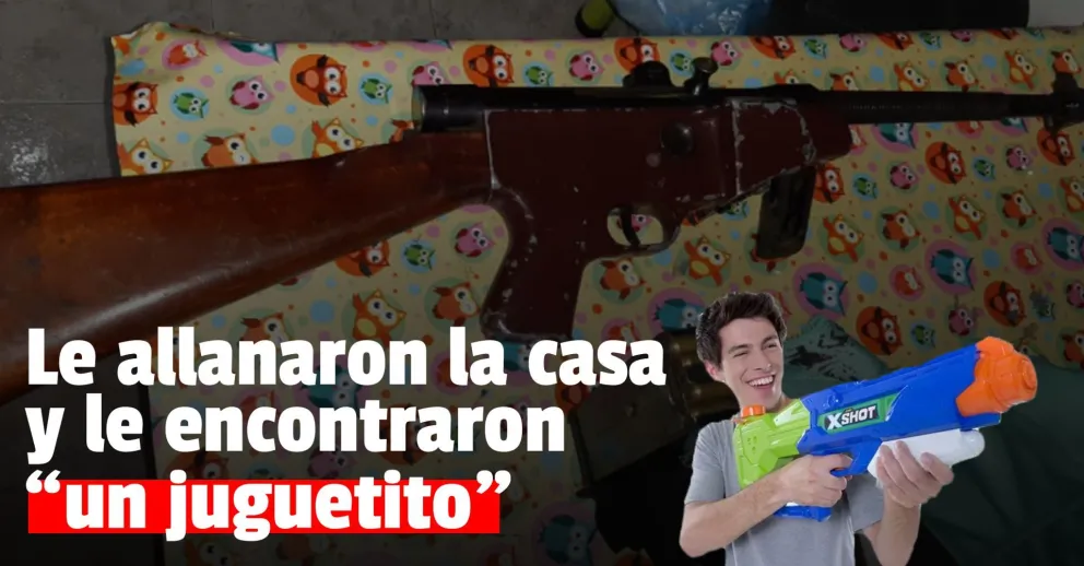 Le allanaron la casa y le encontraron un arma de guerra