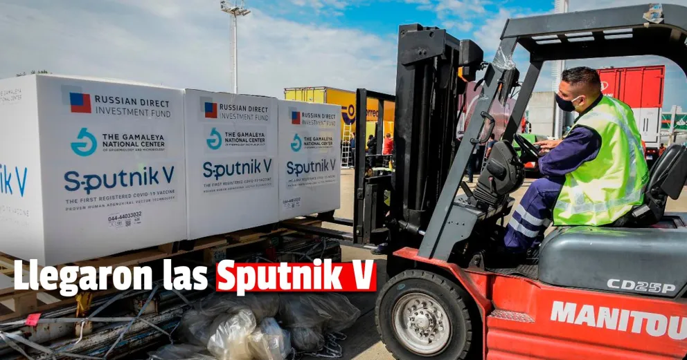 Arribó el avión de Aerolíneas Argentinas con 330.000 dosis 1 de la vacuna Sputnik V