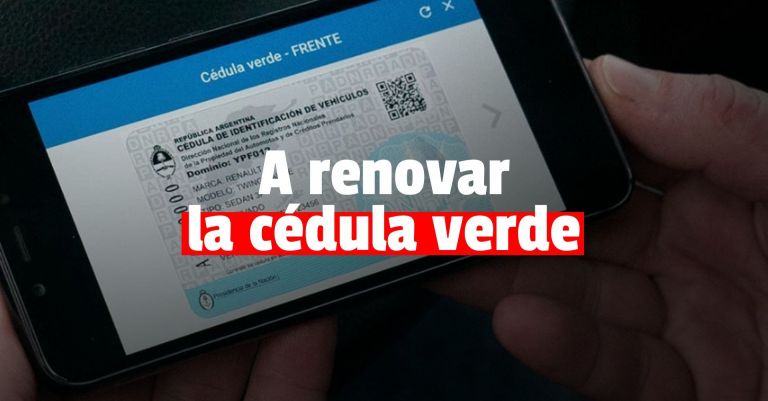 La Cédula Verde Del Auto Volverá A Tener Un Año De Vigencia Desde El 5 ...