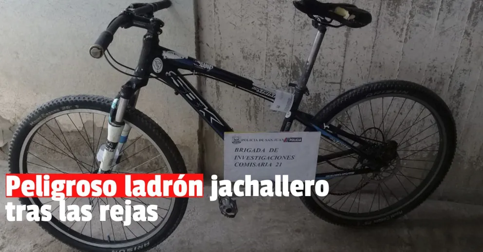 Jáchal: robó una bicicleta, un celular y fue detenido