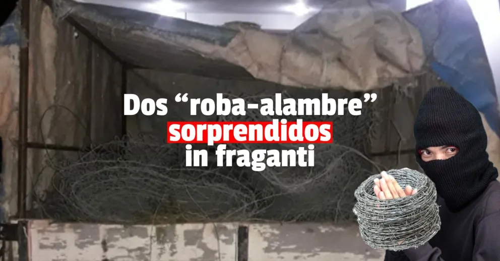 Los sorprendieron in-fraganti robando alambres