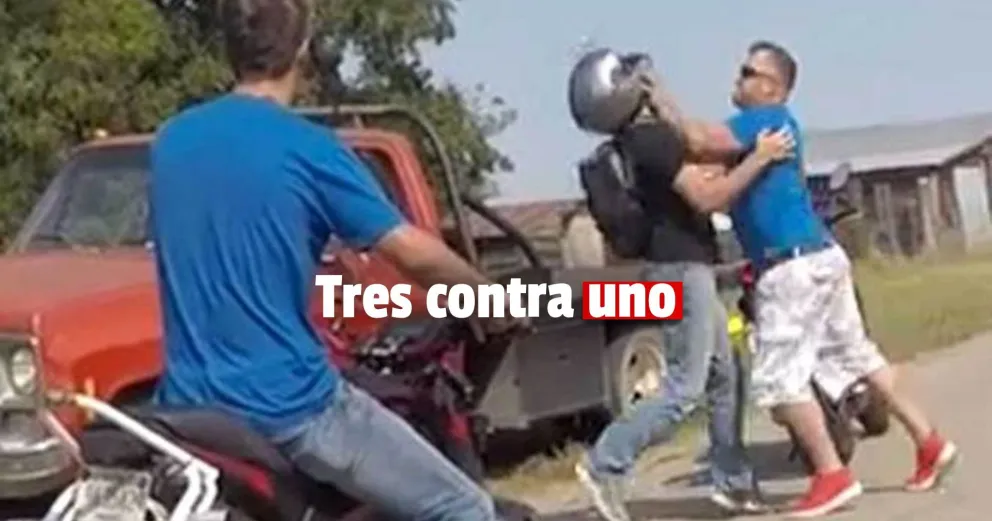 Lo golpearon entre tres y le robaron su moto
