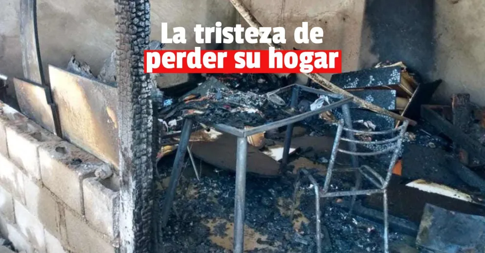 Una familia de Angaco perdió todo en un incendio