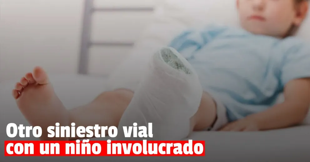Un niño se fracturó las dos piernas tras un siniestro vial
