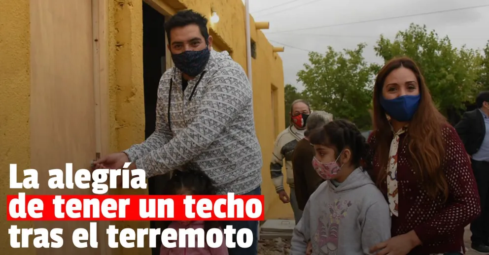 En Zonda, las familias que perdieron todo tras el terremoto ya cuentan con un techo