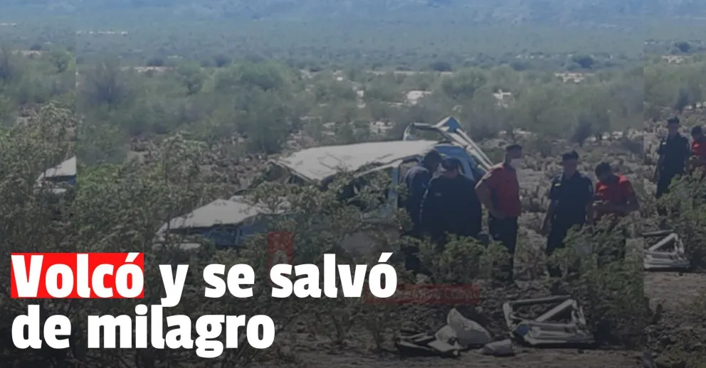 Albardón: un joven de 32 años perdió el control de su camioneta y  volcó