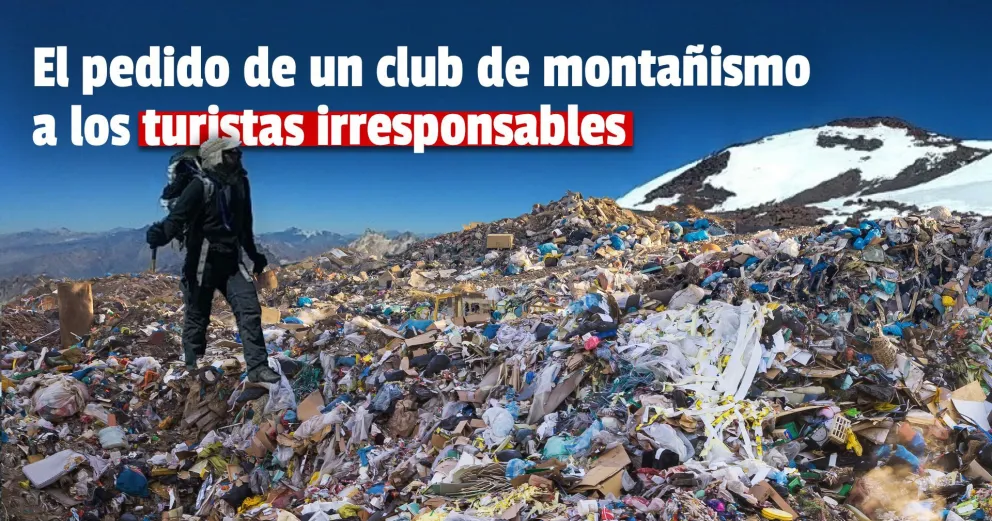 El Club Andino Mercedario pidió a los turistas que no dejen su basura en las montañas