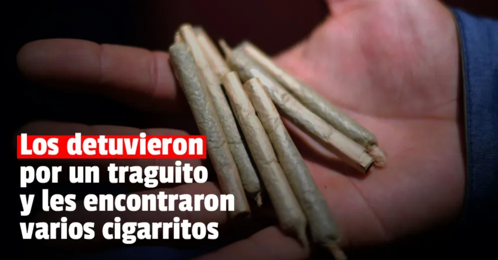 Detuvieron a dos hombres por beber en la vía pública y les encontraron marihuana
