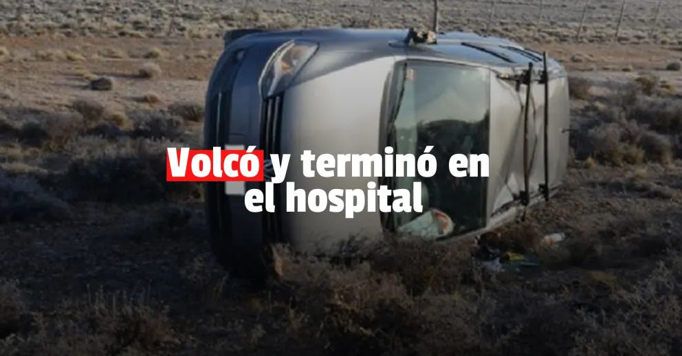 Un conductor internado tras volcar en Tudcum