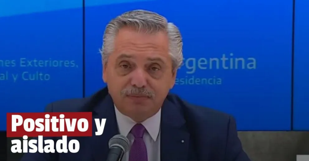 Alberto Fernández dio positivo de coronavirus