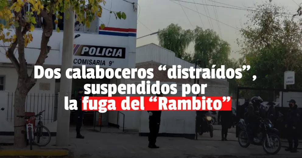 Por la fuga del “Rambito” caucetero suspendieron a dos policías