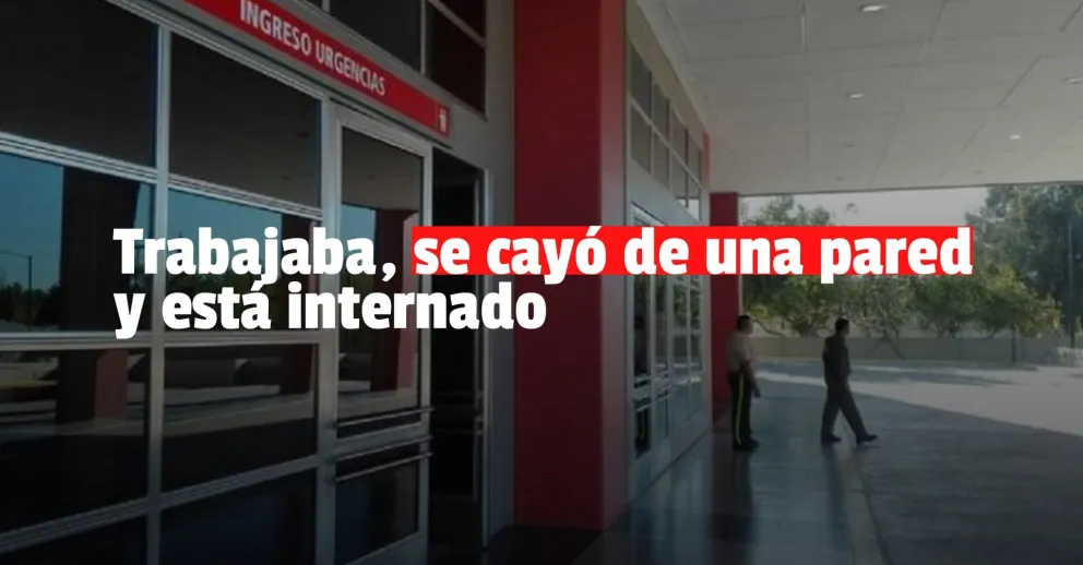 Un joven cayó de una pared mientras trabajaba y terminó gravemente herido