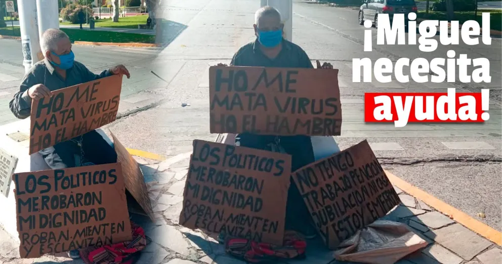 Hacen una colecta para ayudar al abuelo que se encadenó en Plaza 25