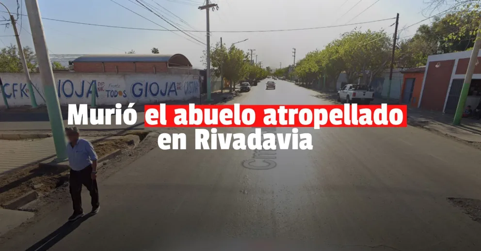 Falleció el abuelo atropellado en Rivadavia