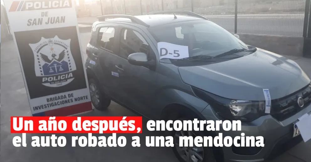 Lograron secuestrar un auto que fue robado en Mendoza