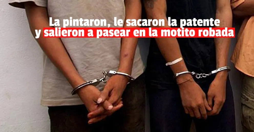 Dos jóvenes robaron una moto y los detuvieron cuando se paseaban en ella