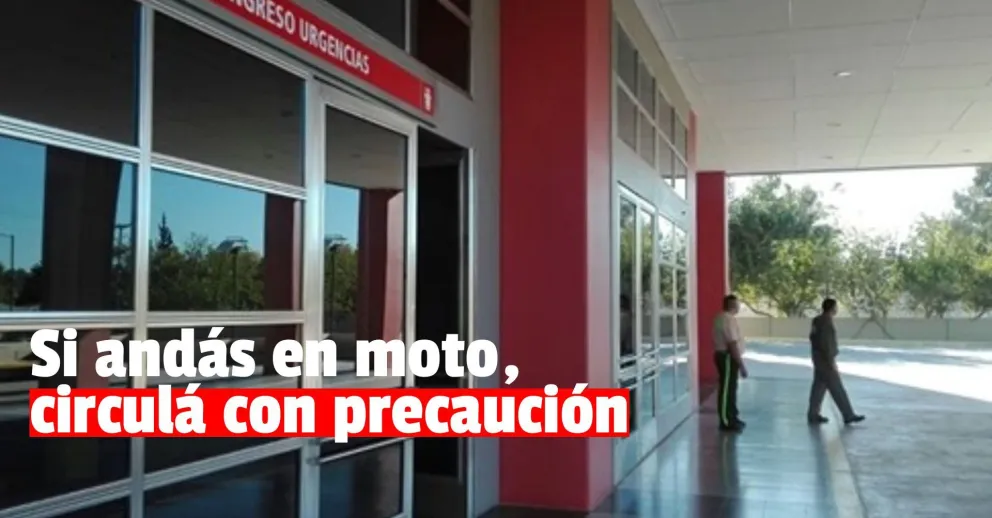 Dos motociclistas internados: el saldo de dos accidentes de tránsito